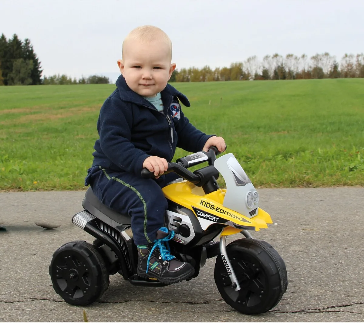 Quad Infantil Ride-on E-Trike Racer Amarillo 6V — foto 7