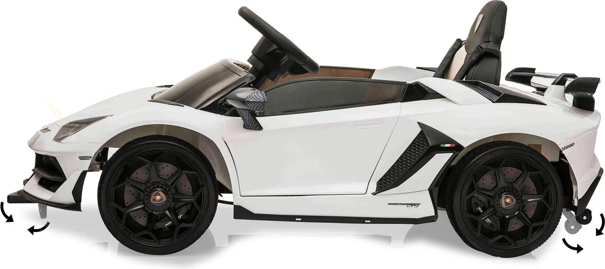 Coche Electrico Lamborghini Aventador SVJ Blanco 12V 2,4GHz — foto 11