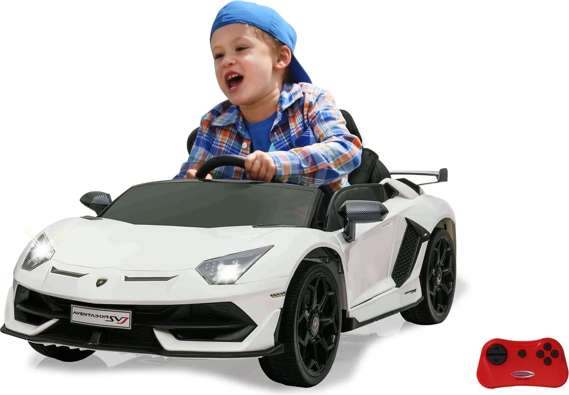 Coche Electrico Lamborghini Aventador SVJ Blanco 12V 2,4GHz