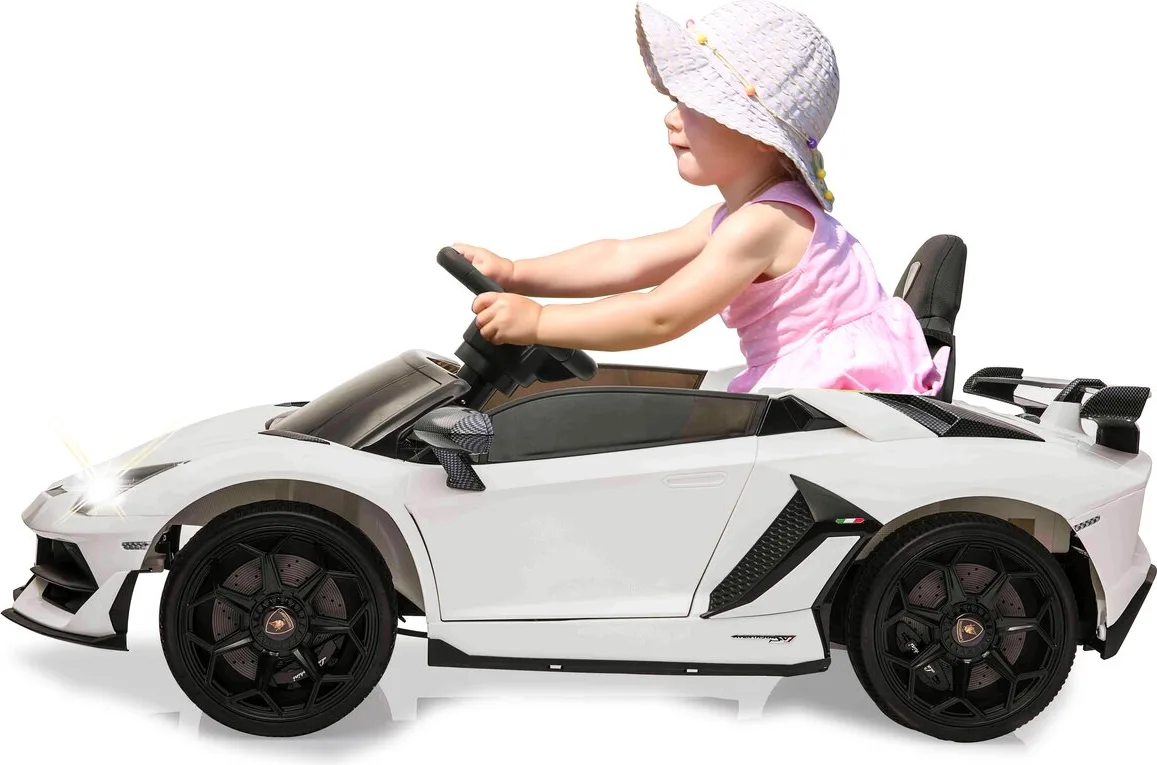 Coche Electrico Lamborghini Aventador SVJ Blanco 12V 2,4GHz — foto 5
