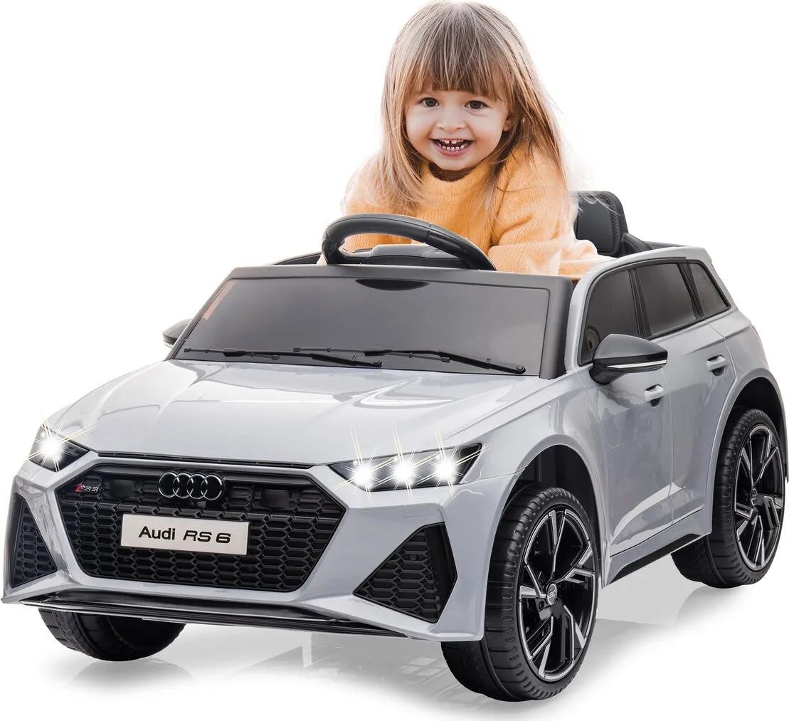 Coche Infantil Ride-on Audi RS 6 2,4GHz Gris 12V — foto principal