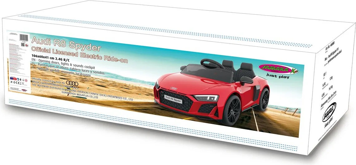 Coche Infantil Audi R8 Spyder V10 Performance Quattro Negro — foto 2