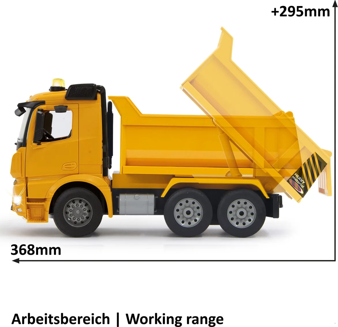 Camion Radio Control Volquete Mercedes-Benz Arocs 1:20 2,4GHz — foto 2