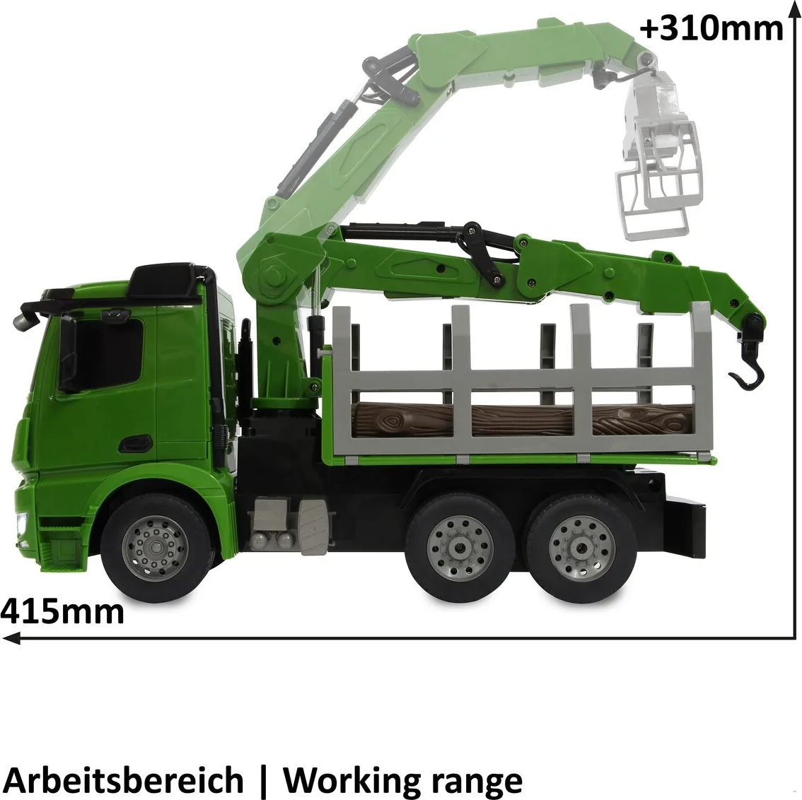 Camion Transportador de Madera Mercedes-Benz Arocs 1:20 2,4GHz — foto 2