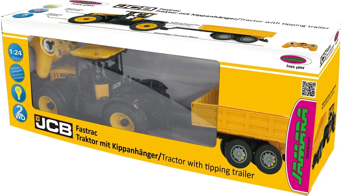 Tractor Teledirigido JCB Fastrac Tractor con Remolque Basculante 1:24 2,4GHz — foto 2