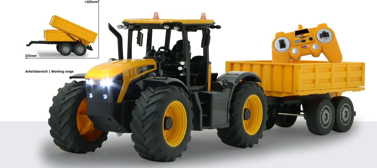 Tractor Teledirigido JCB Fastrac Tractor con Remolque Basculante 1:24 2,4GHz — foto 8