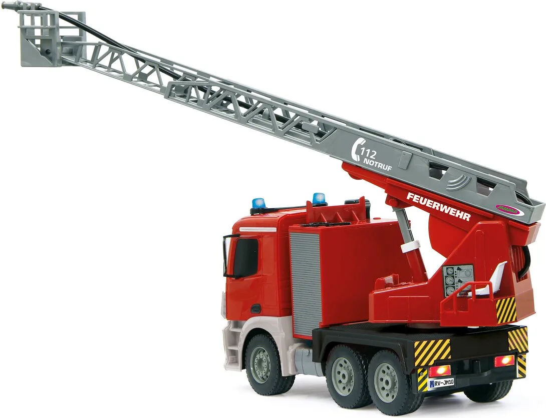 Camion Bomberos Radio Control Mercedes-Benz Antos con Rociador Agua Escalera 1:20 2,4GHz — foto 8
