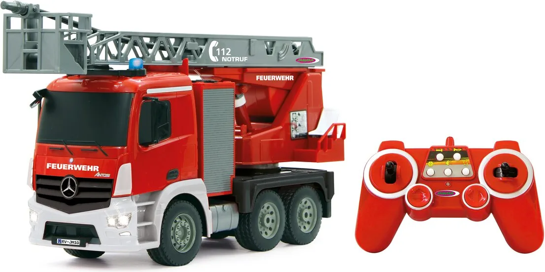 Camion Bomberos Radio Control Mercedes-Benz Antos con Rociador Agua Escalera 1:20 2,4GHz — foto 5