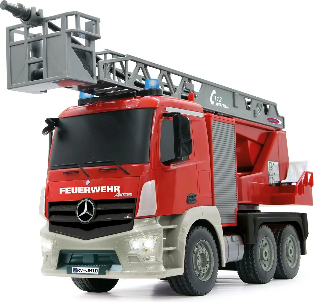Camion Bomberos Radio Control Mercedes-Benz Antos con Rociador Agua Escalera 1:20 2,4GHz — foto 3