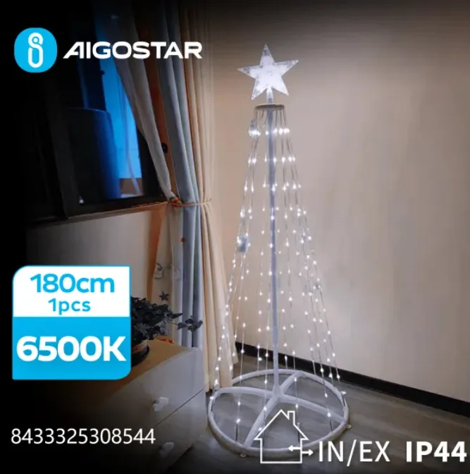 Arbol Navidad Diseño Cono Luz Blanca 1.8 Mt — foto 3