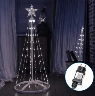 Arbol Navidad Diseño Cono Luz Blanca 1.8 Mt