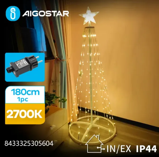 Arbol Navidad Cono Led Decorativo 1.8m Luz Calida — foto 2