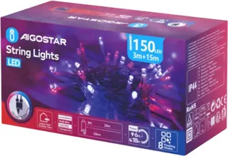 Luces Led Navidad Roja y Azul Max 3.6W 15 Mt