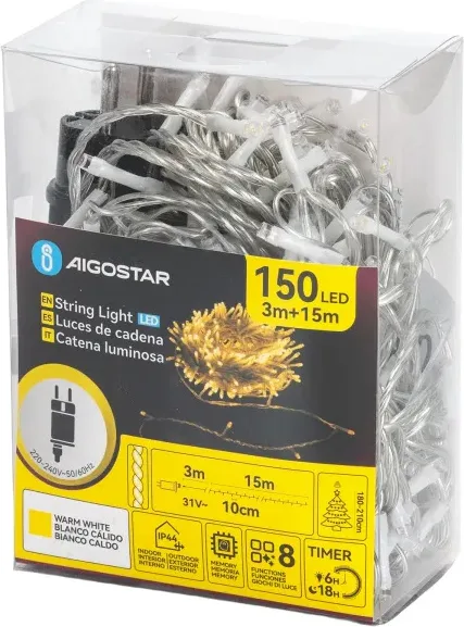 Luces Led Navidad Luz Calida Max 3.6W 15 Mt — foto principal