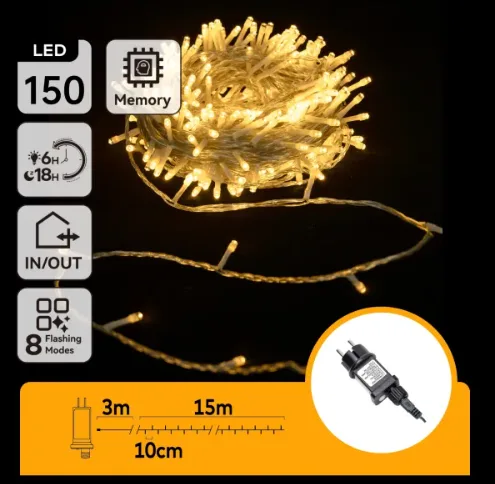 Luces Led Navidad Luz Calida Max 3.6W 15 Mt — foto 5