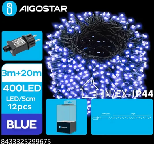 Tira de Luces Led de Navidad Luz Azul 400 Led 20 Mt — foto 4