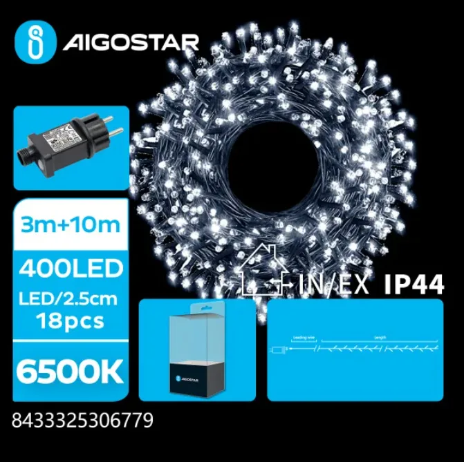 Guirnalda Luces Led Navidad Luz Fria 10 Mt — foto 4