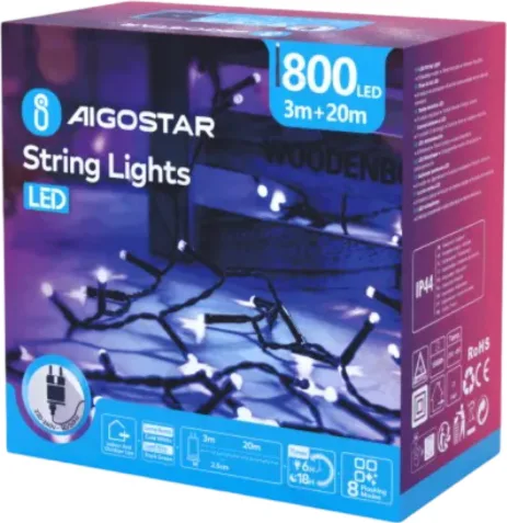Cadena de Luces Navidad Luz Fria 20 Metros — foto principal