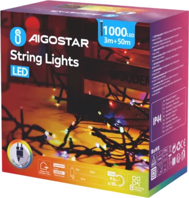 Cadena Luces Navidad Colores 50 Metros