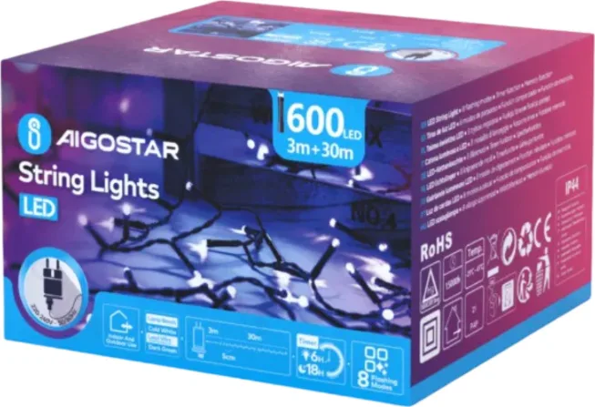 Guirnalda Luces Led Navidad Luz Blanca Max 6W 30 Metros — foto principal