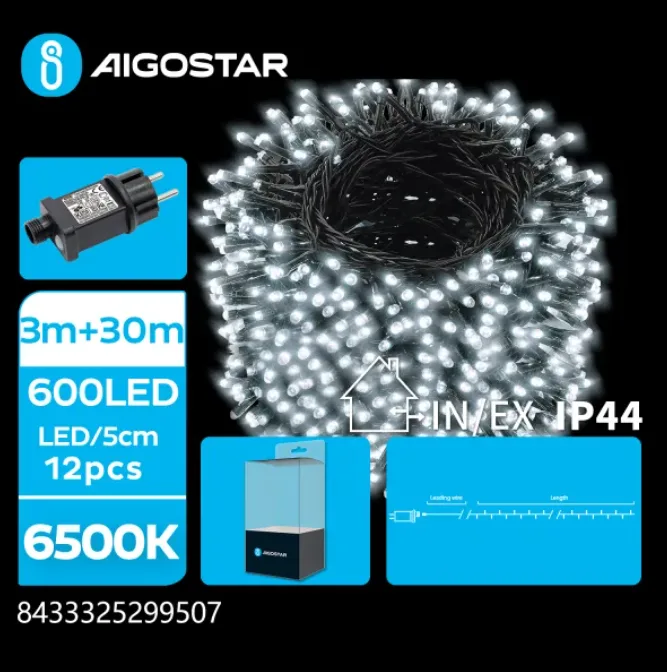 Guirnalda Luces Led Navidad Luz Blanca Max 6W 30 Metros — foto 4