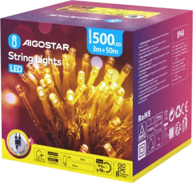 Guirnalda Luces Led Navidad Luz Calida Max 6W 50 Metros — foto principal