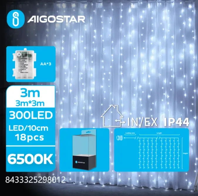 Tiras de Luces Led Navidad 3x3 mt pilas — foto 6