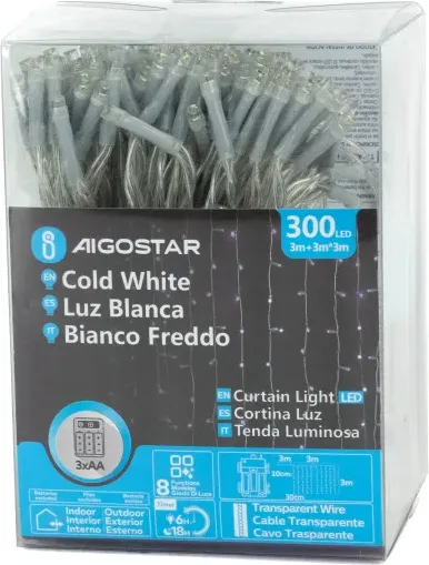 Tiras de Luces Led Navidad 3x3 mt pilas — foto 2