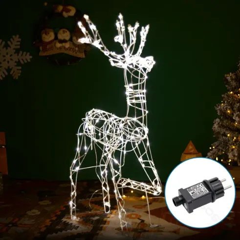 Reno Navidad Luces Led Luz Calida 75 cm — foto 5
