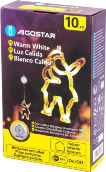 Adorno Navidad Figura Papa Noel con Pilas y Ventosa — foto principal