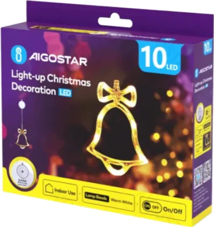 Adorno Navidad Figura Campana con Pilas y Ventosa — foto principal