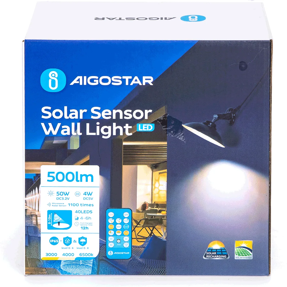 Luz pared solar Aigostar 50w IP65 — foto 3