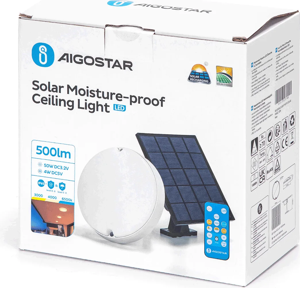 Plafon Luz techo solar dowlight Aigostar 50w IP65 — foto 2
