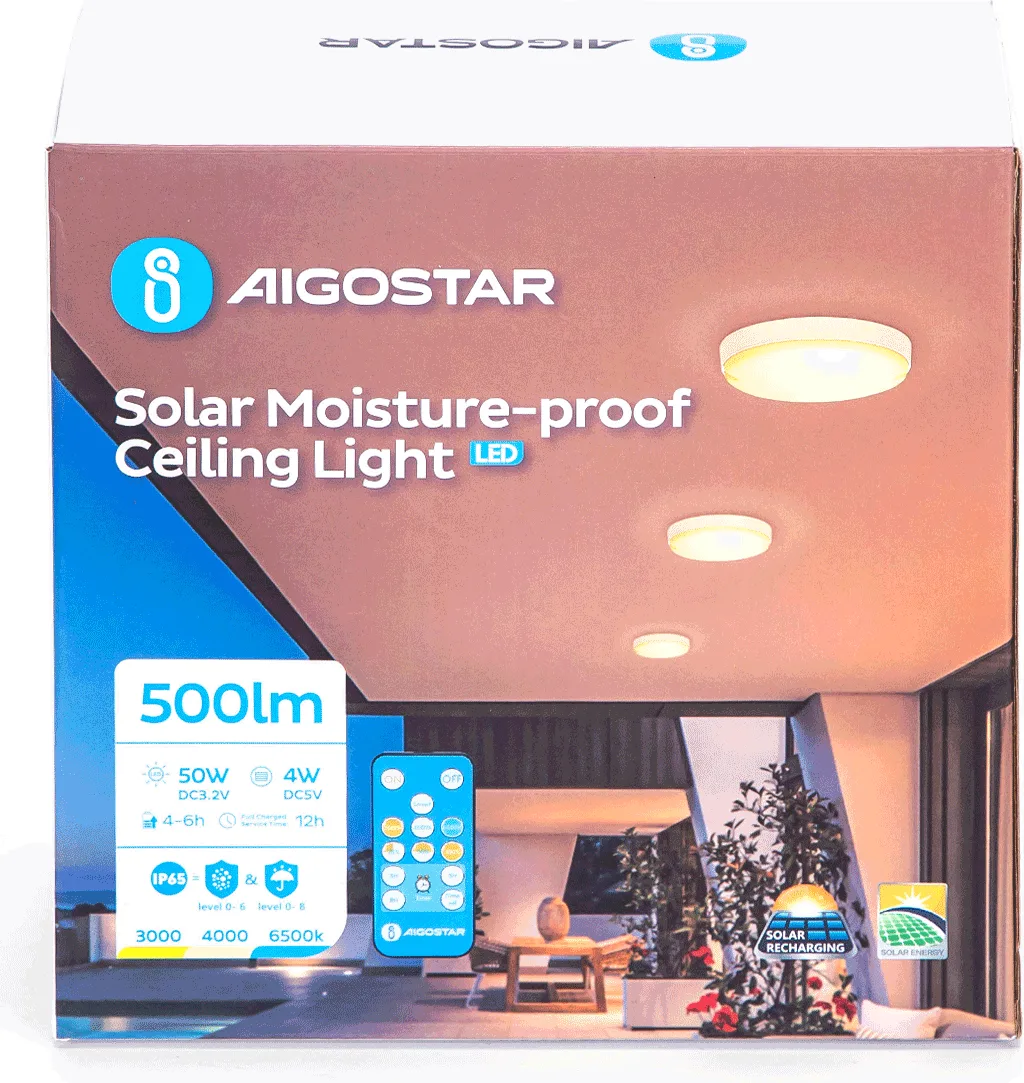 Plafon Luz techo solar dowlight Aigostar 50w IP65 — foto 3
