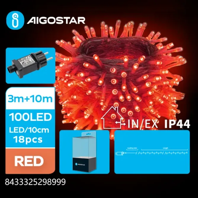 Tira Luces Led Navidad Luz Roja 3.6W 10m — foto 4