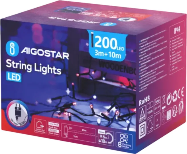 Tira Luces Led Navidad Luz Azul y Roja 3.6W 10 Metros — foto principal