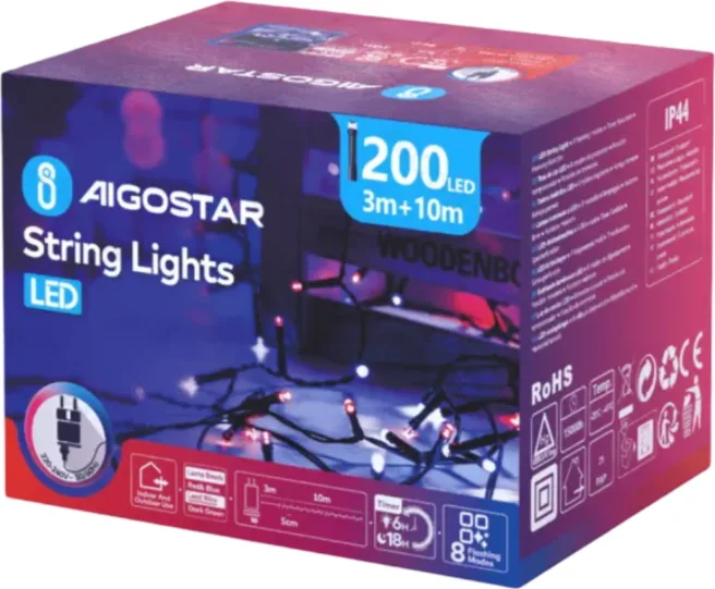 Tira Luces Led Navidad Luz Azul y Roja 3.6W 10 Metros — foto 2