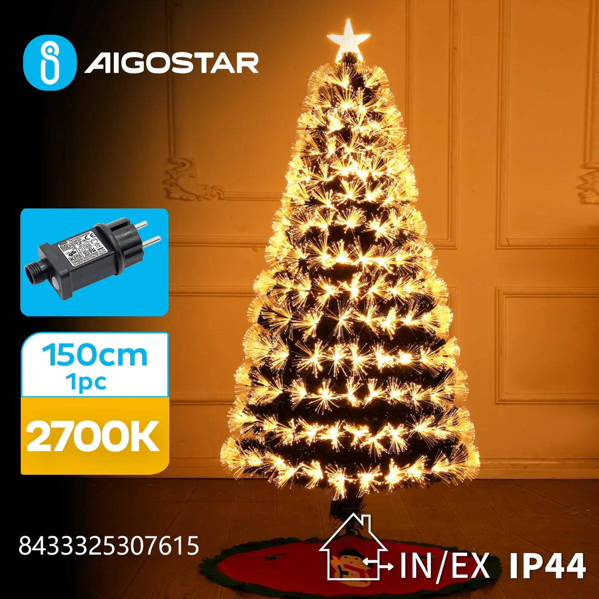 Arbol de Navidad con Luces - Luz Calida 150 cm — foto 3