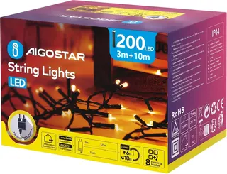 Tira de Luces Led de Navidad Luz Calida 3.6W 10m enchufe