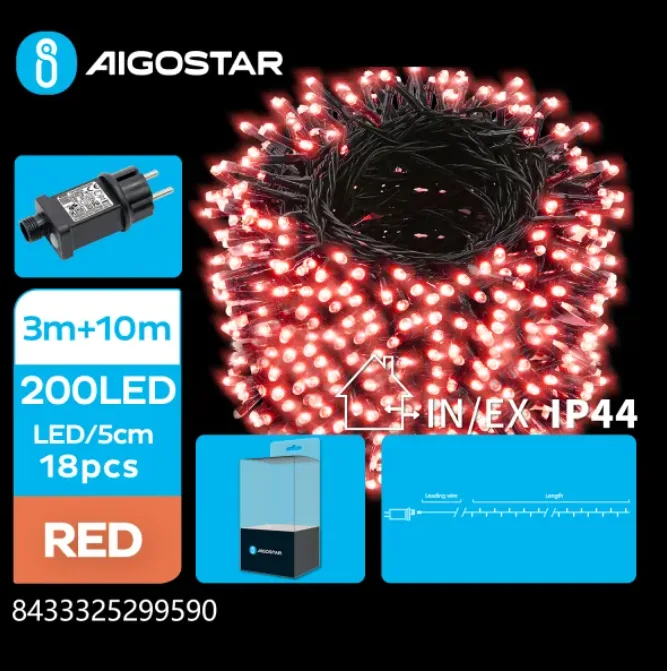 Tira Luces Led Navidad Luz Roja 3.6W 10m — foto 4