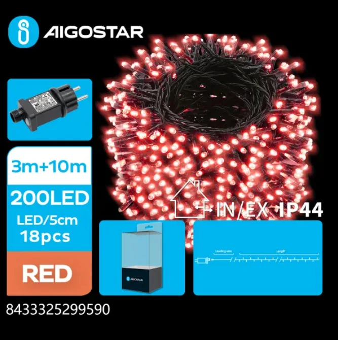 Tira Luces Led Navidad Luz Roja 3.6W 10m — foto 3