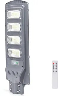Farola solar led exterior 200w con sensor movimiento y control remoto Aigostar
