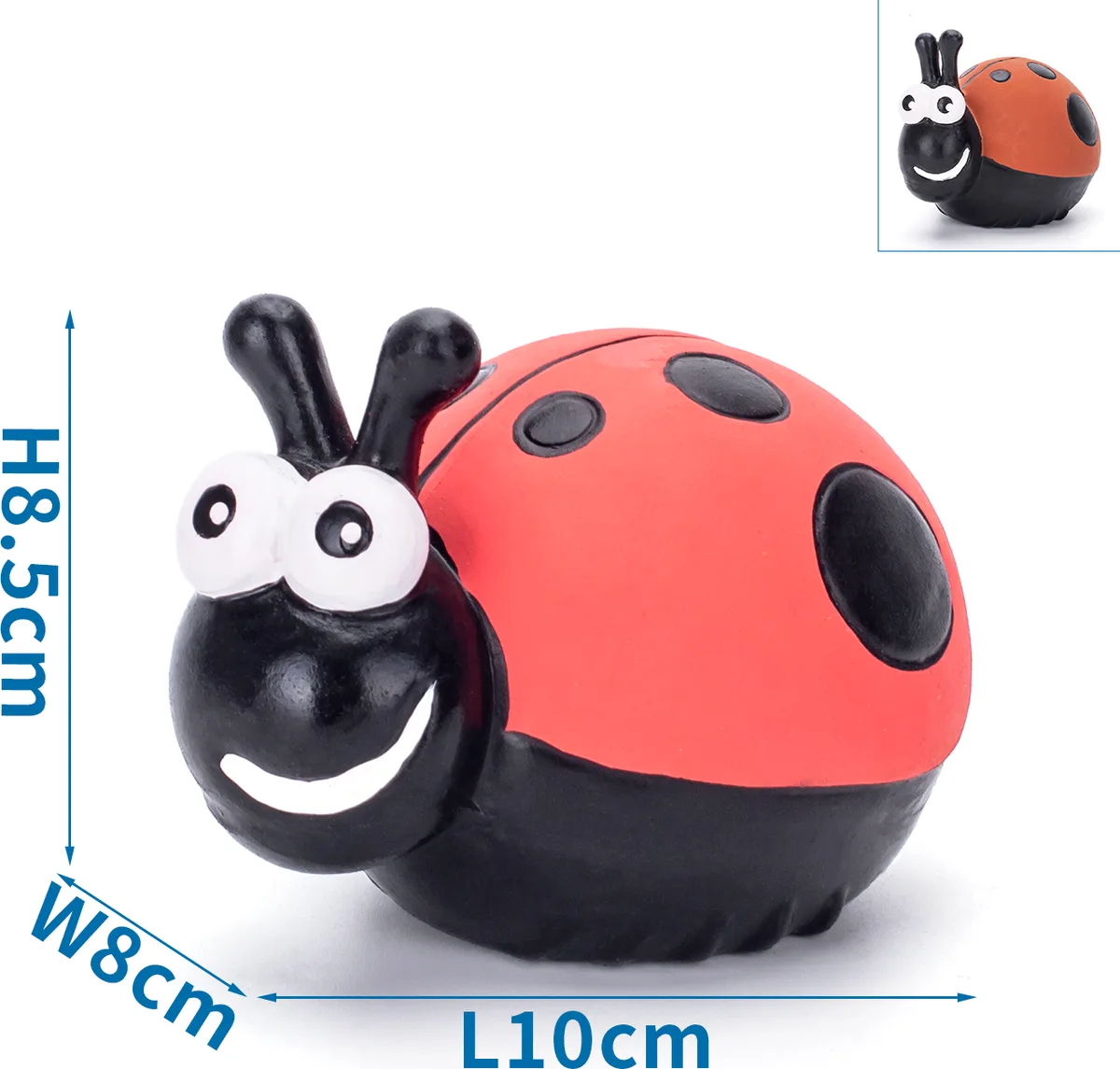 Juguete Latex Mariquita para Perro Con Sonido — foto 2
