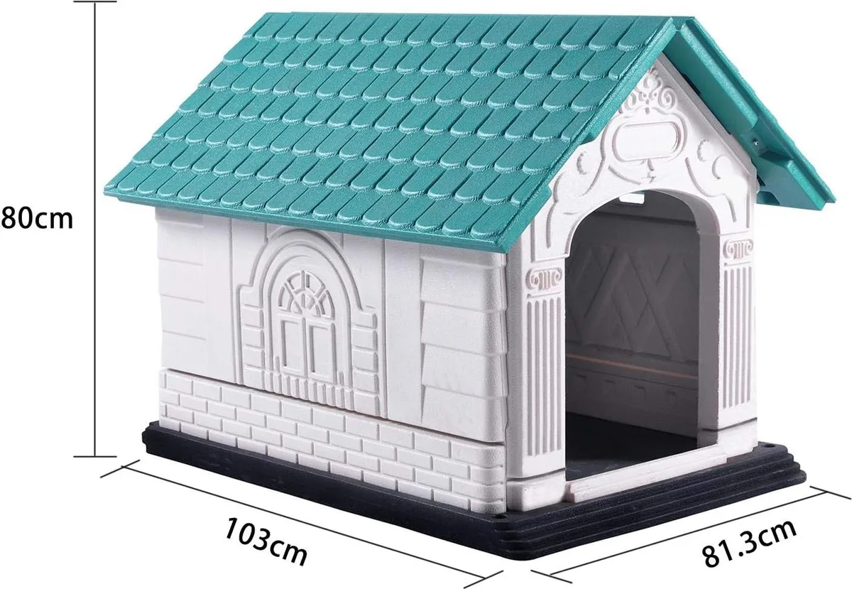 Caseta perro plastico exterior resistente Dog Villa Nobleza L — foto 3