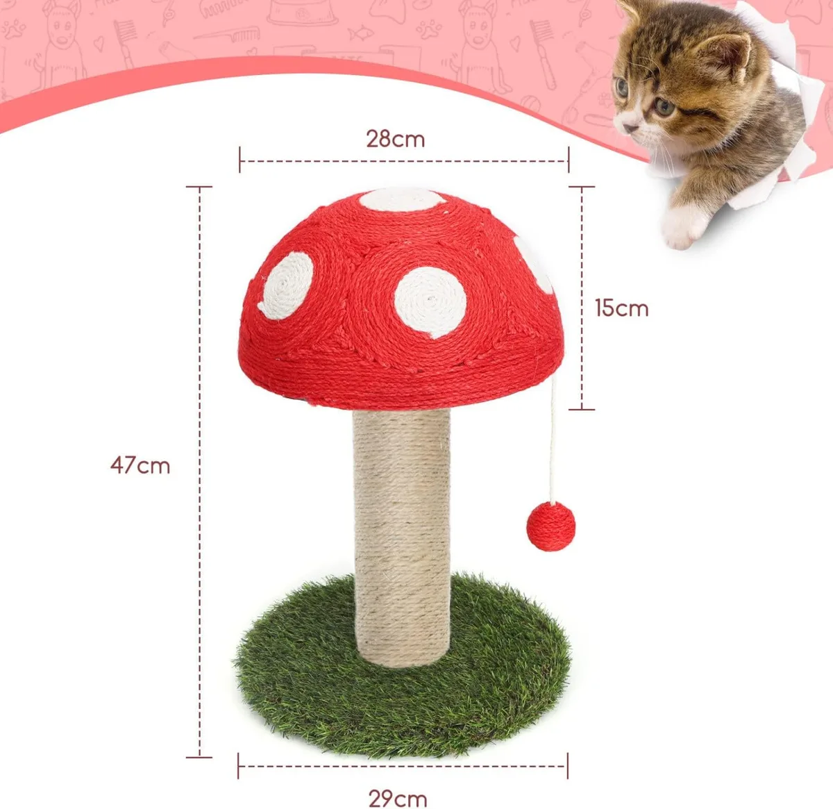 Rascador arbol para gatos con forma de seta — foto 3