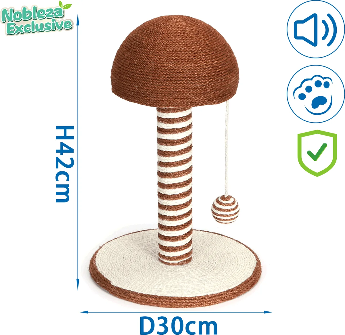 Arbol rascador para gatos con forma de seta — foto 2