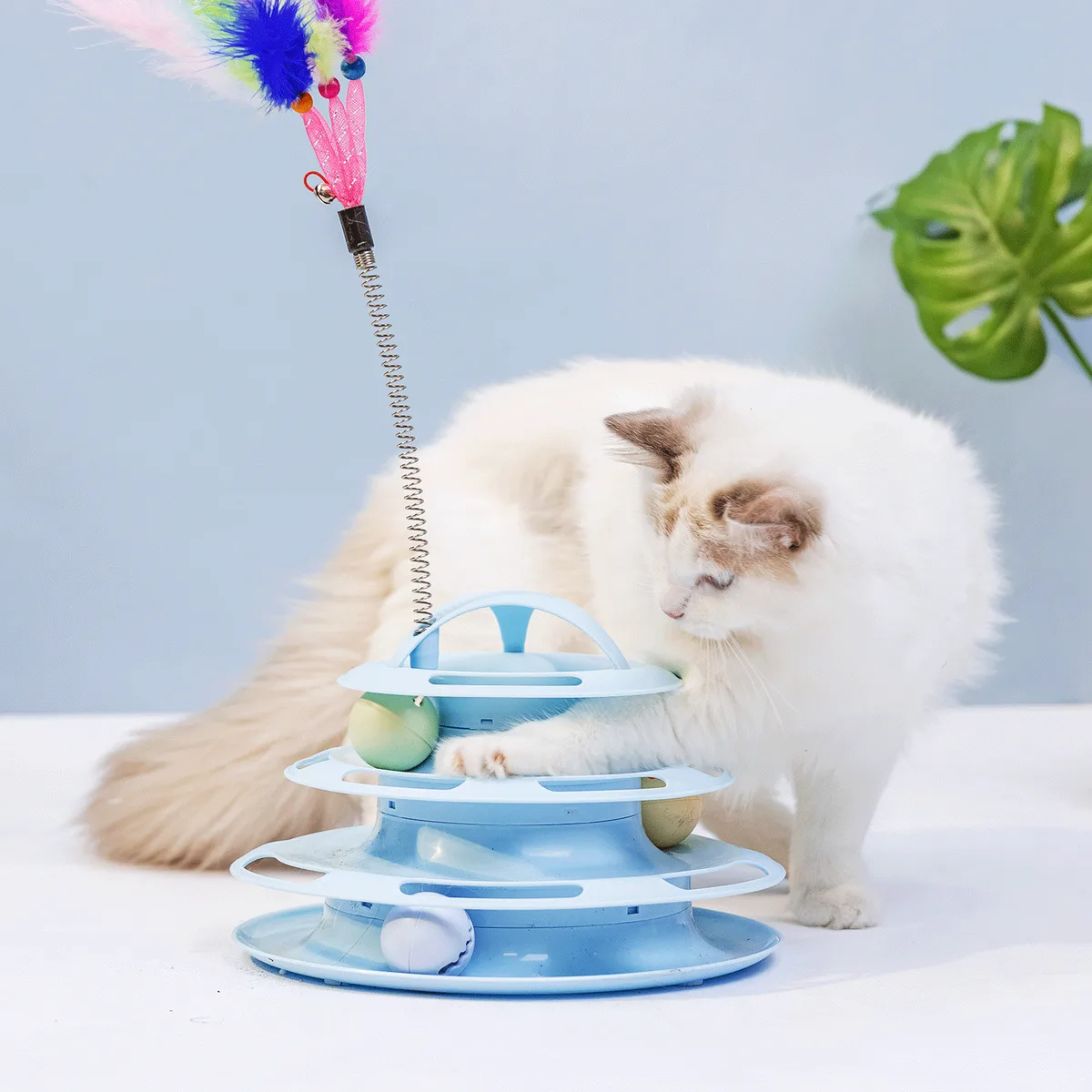 Juguete plato giratorio gatos Nobleza con bolas intermitentes — foto 5