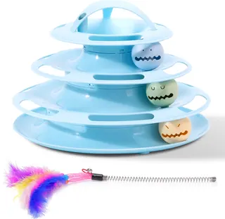 Juguete plato giratorio gatos Nobleza con bolas intermitentes