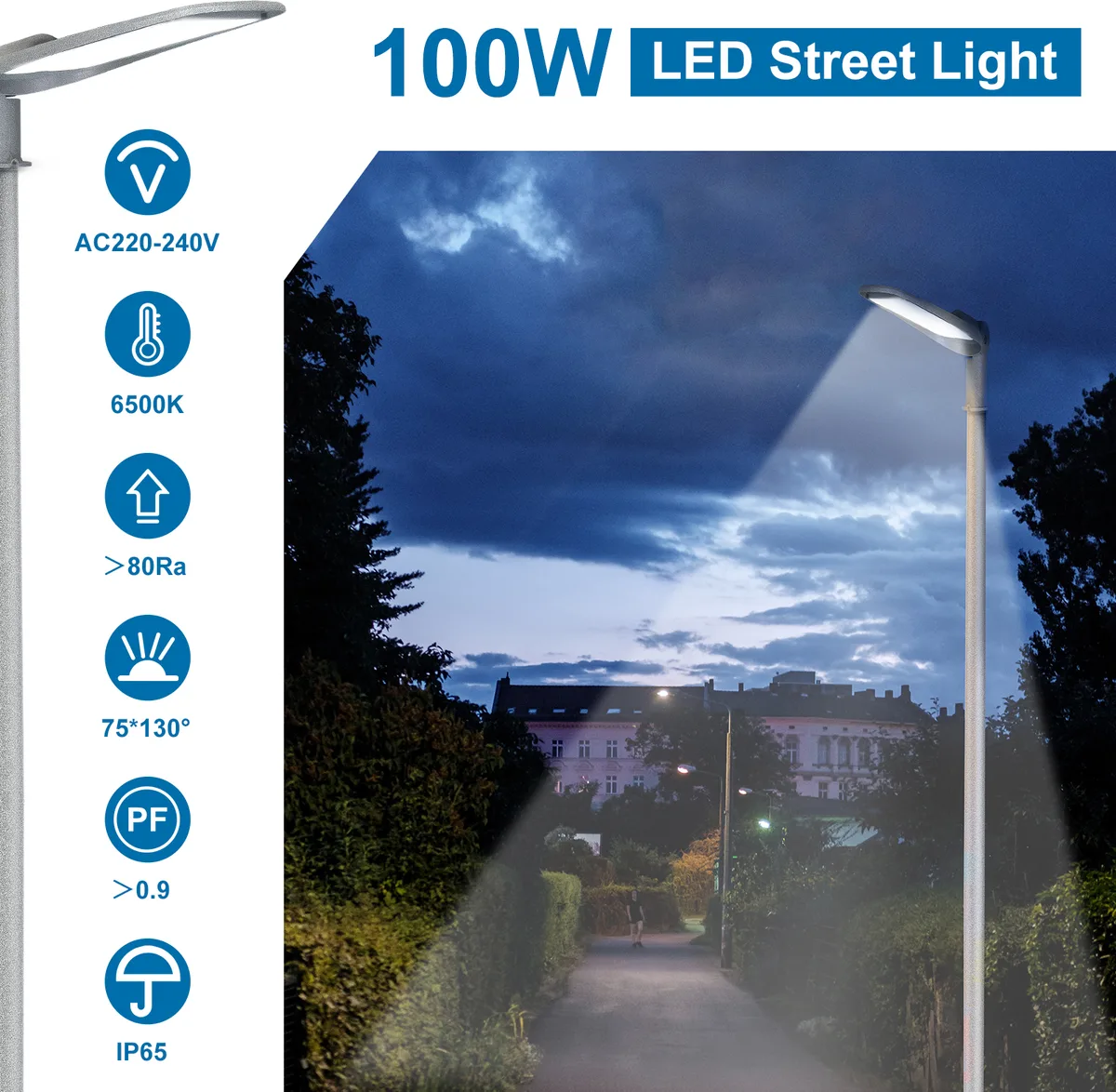 Farola led exterior doble Slim 100w  Aigostar — foto 6