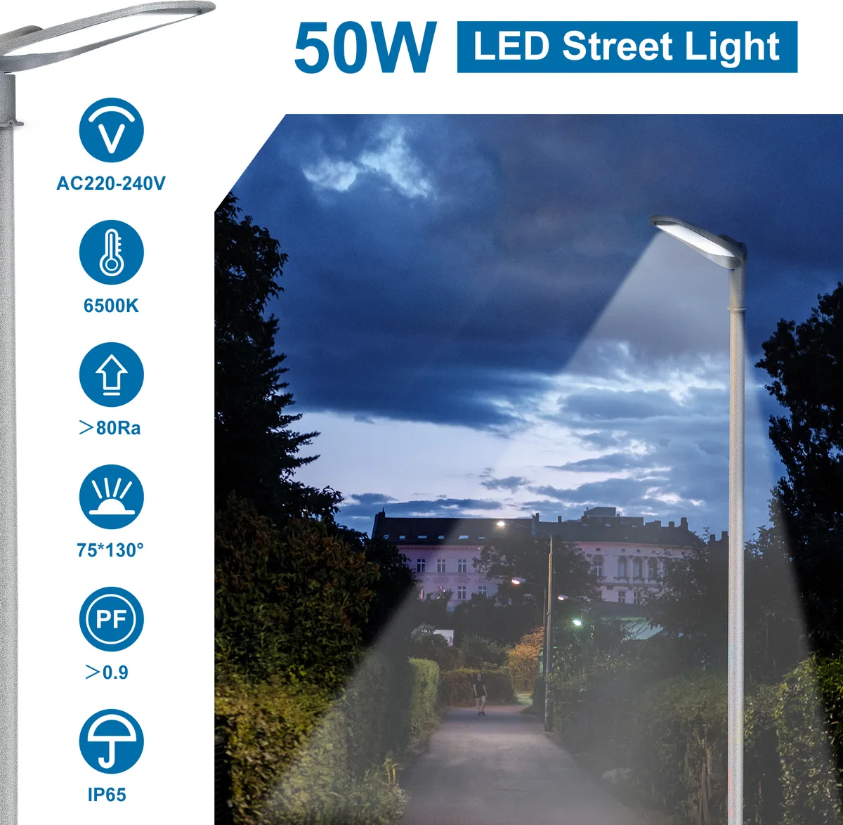 Farola led exterior doble Slim 50w Aigostar — foto 7
